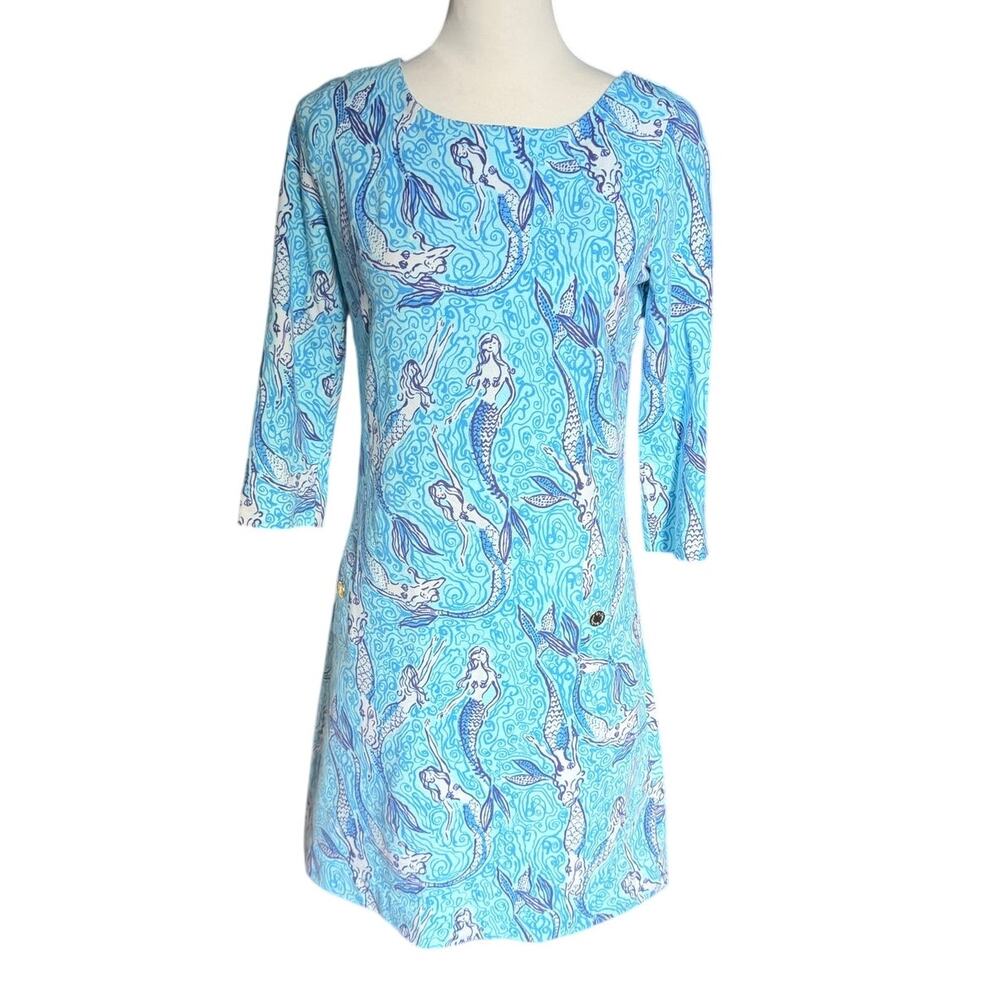 Lilly Pulitzer XS Blue and White Mermaid Dress